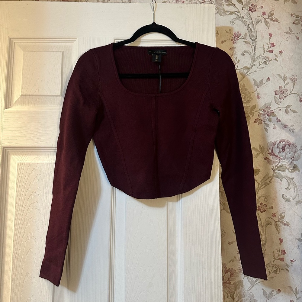 NWT House of Harlow Corset Detail Top